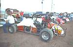 Bob Ewell's Barnett #18.  T-Bone on the left front.  
